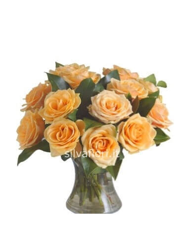 Bouquet di roselline arancio