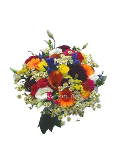 Bouquet di fiori e colori assortiti.