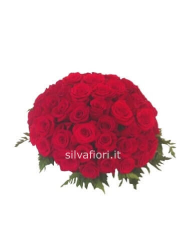 Centrotavola con rose rosse